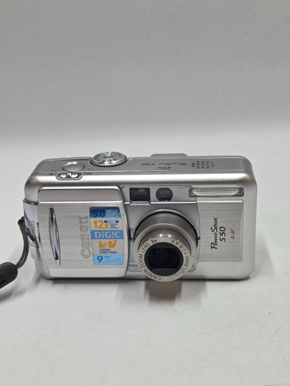 Canon Powershot S50 Silver 5 Mega Pixel Digital Camera 3x Zoom